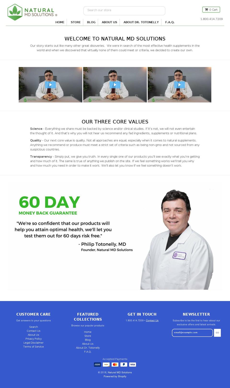 naturalmdsolutions.com shopify website screenshot