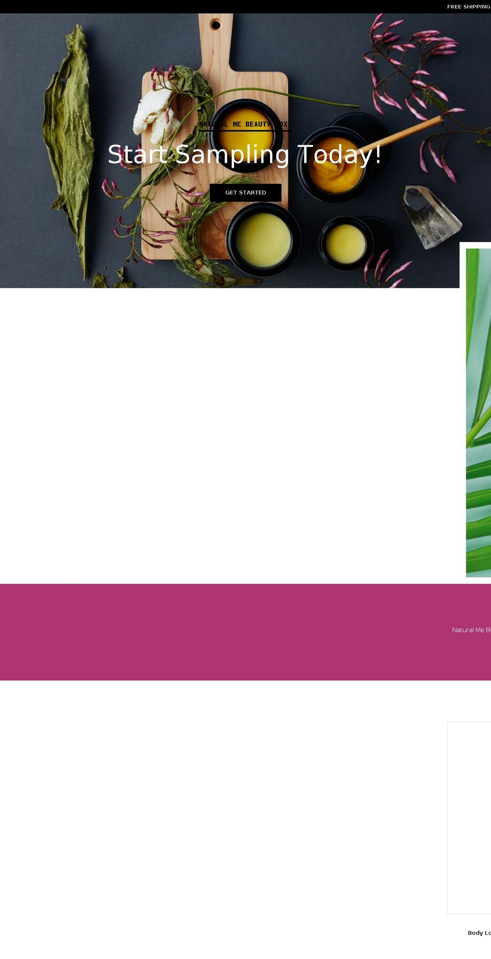 naturalmebeauty.com shopify website screenshot