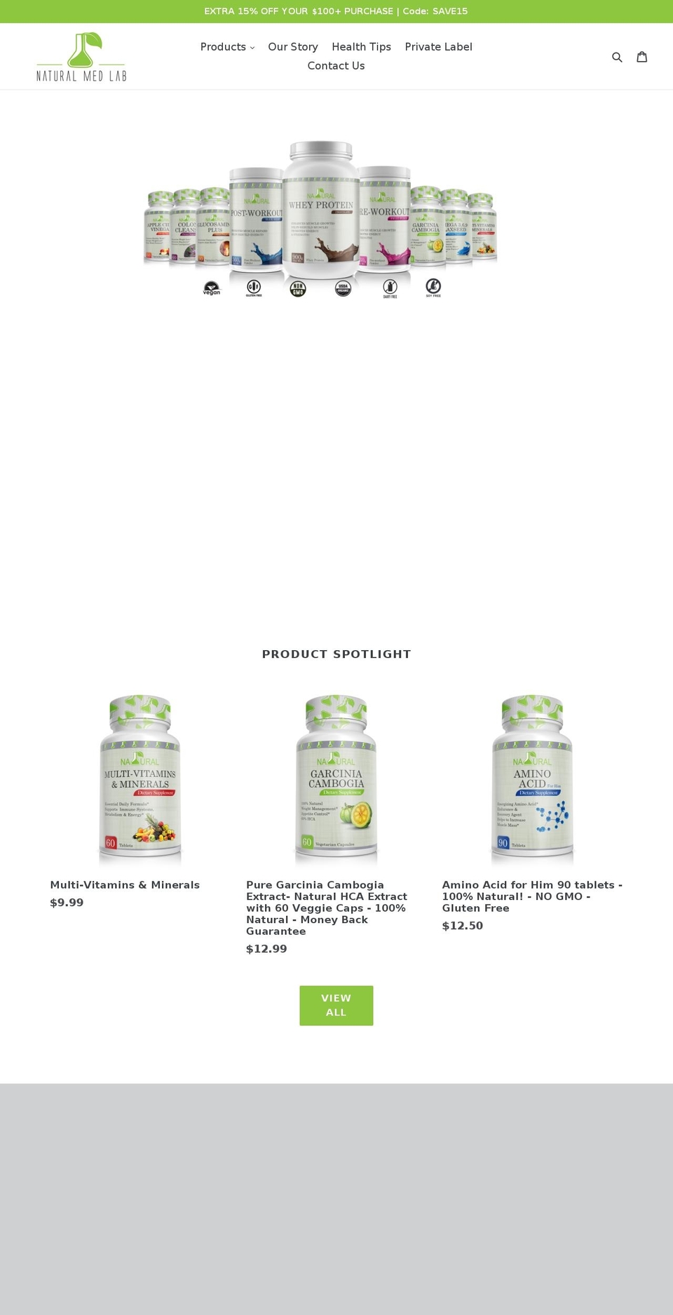 naturalmedlab.com shopify website screenshot