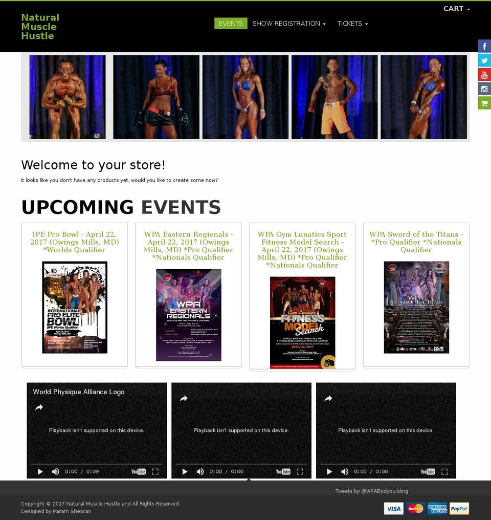 naturalmusclehustle.com shopify website screenshot