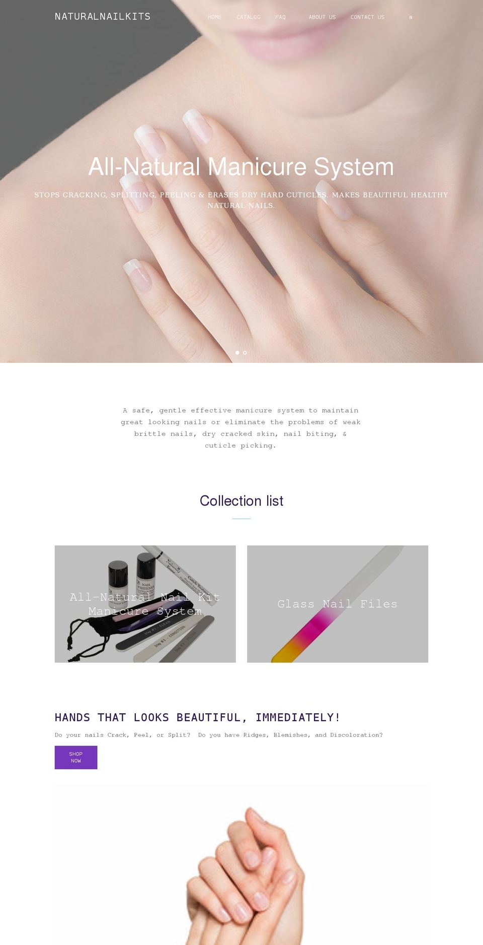 naturalnailkits.com shopify website screenshot