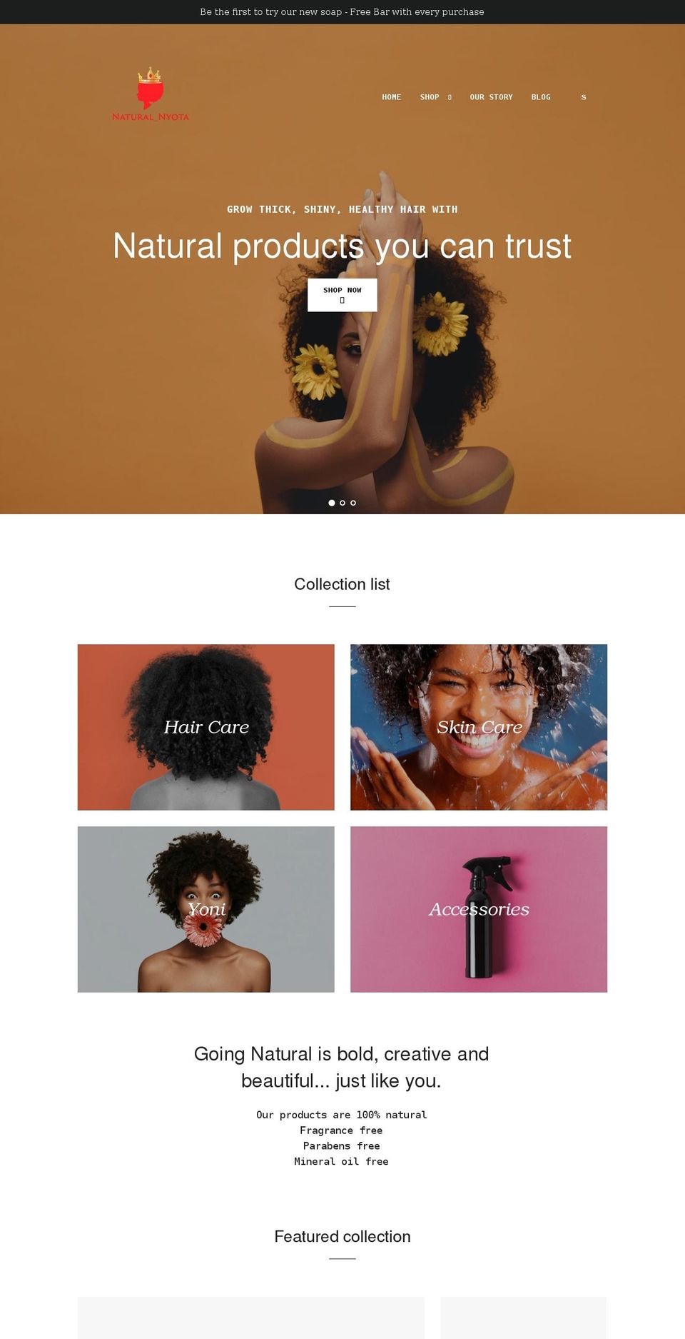 naturalnyota.com shopify website screenshot