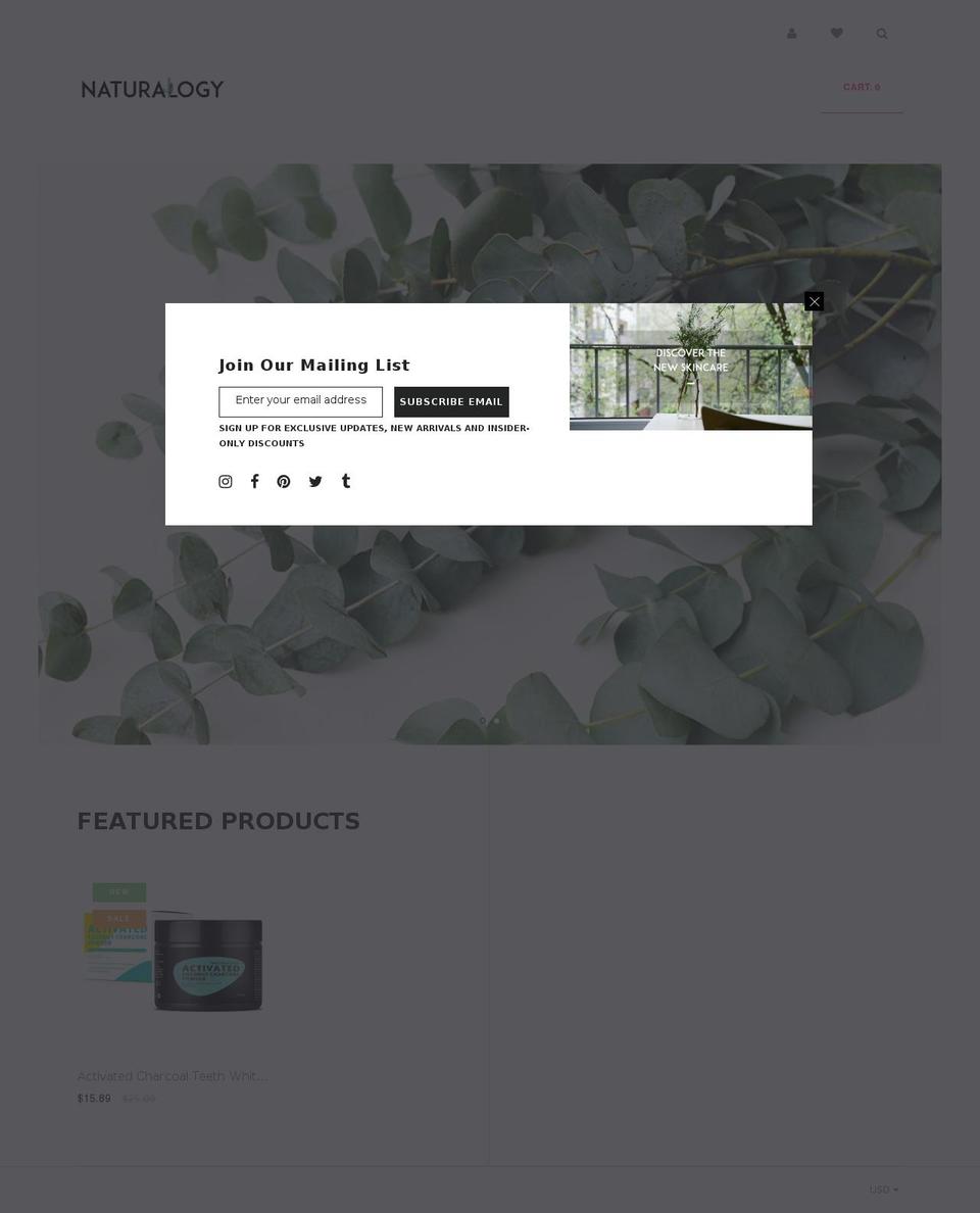 Brilliant Shopify theme site example naturalogy.com