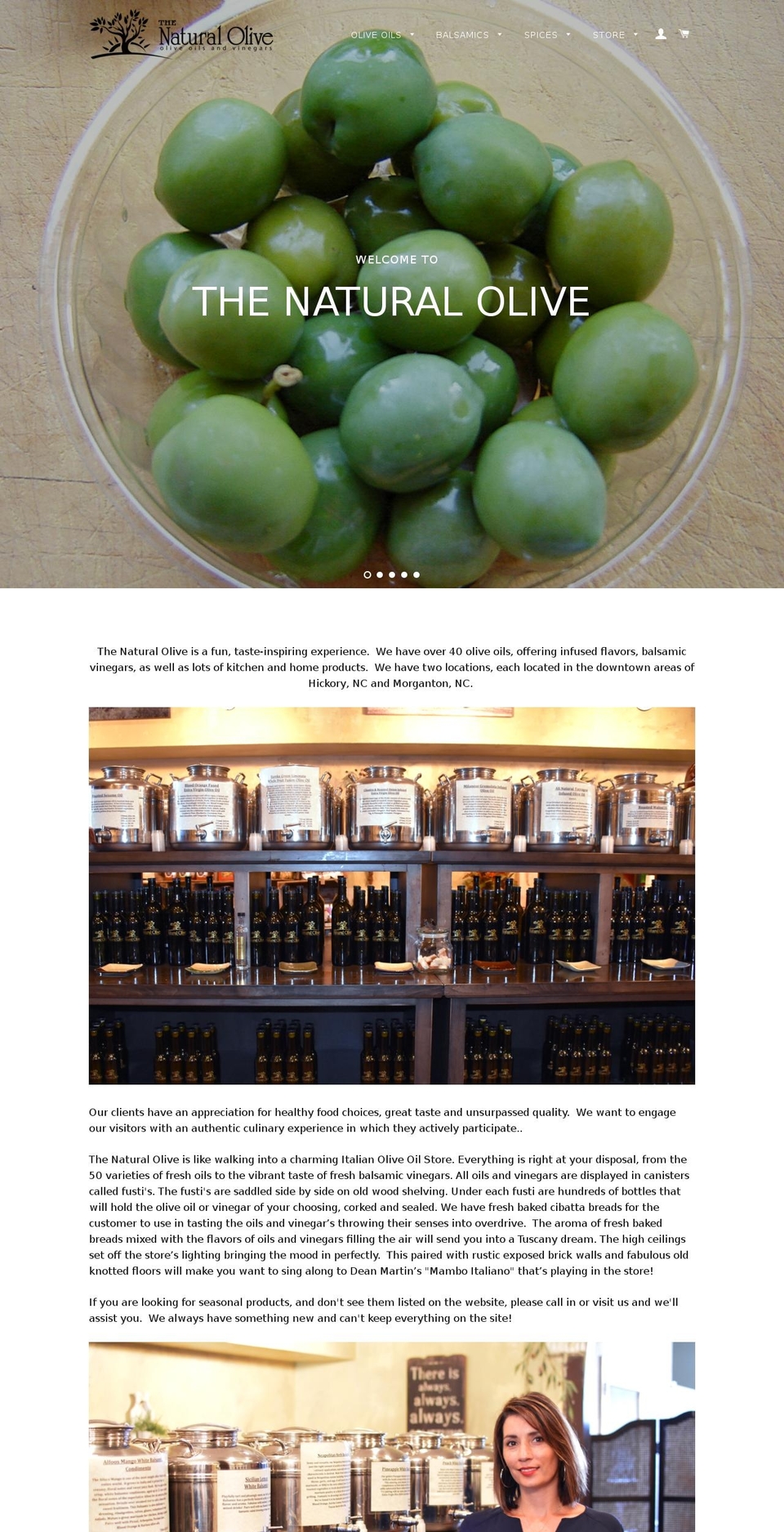 naturalolivehickory.com shopify website screenshot