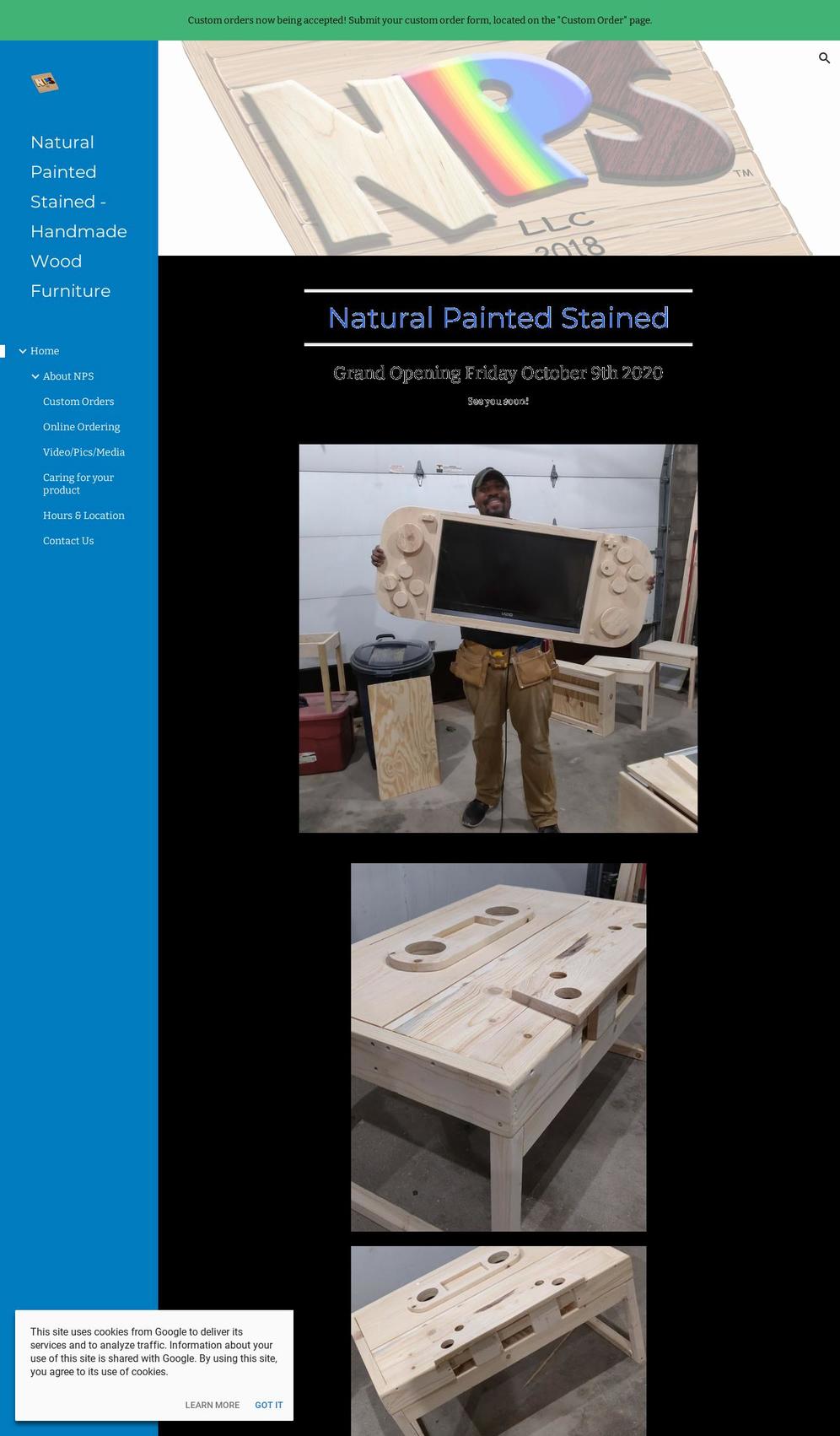 naturalpaintedstained.com — Shopify storefront screenshot