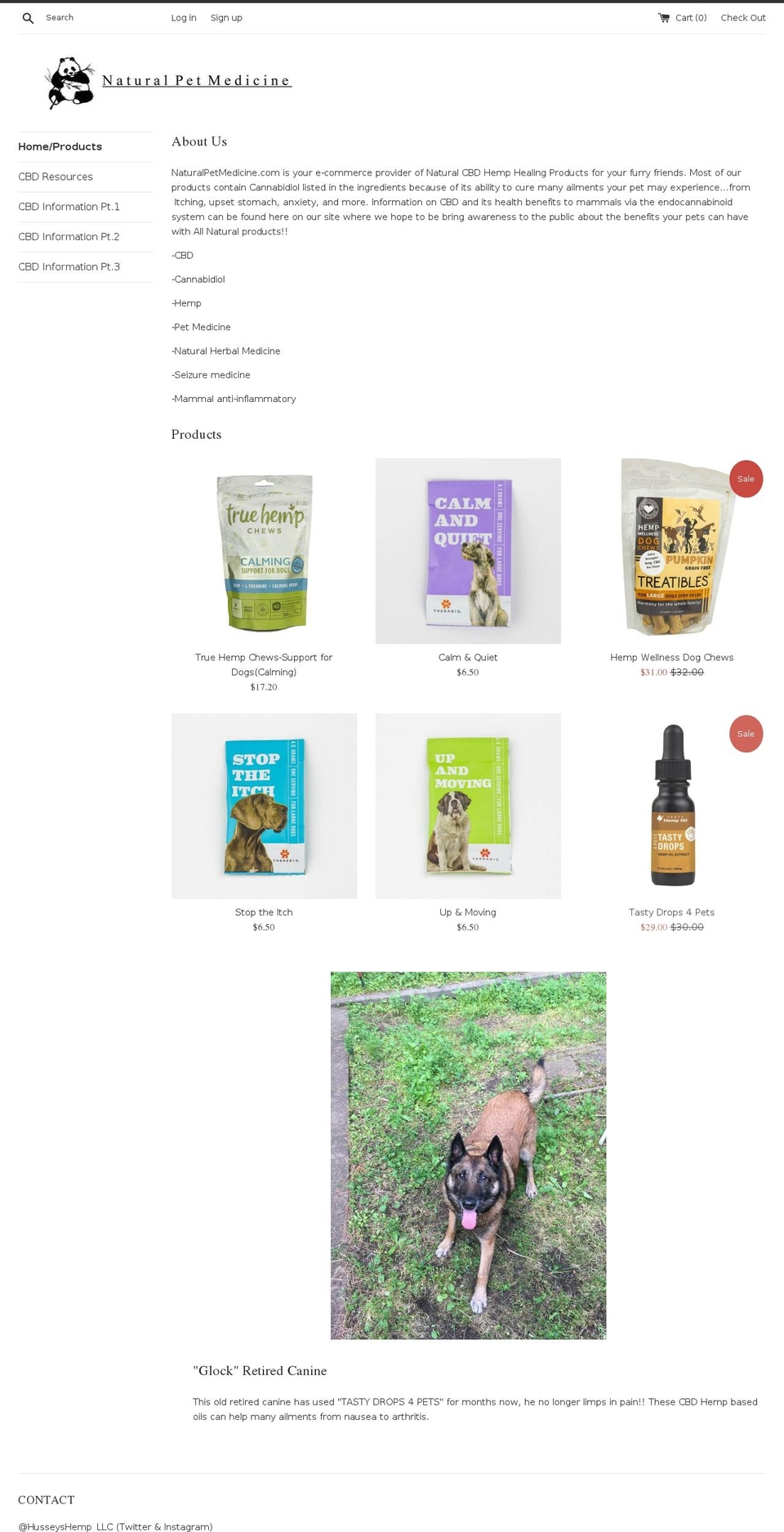 naturalpetmedicine.com — Shopify storefront screenshot