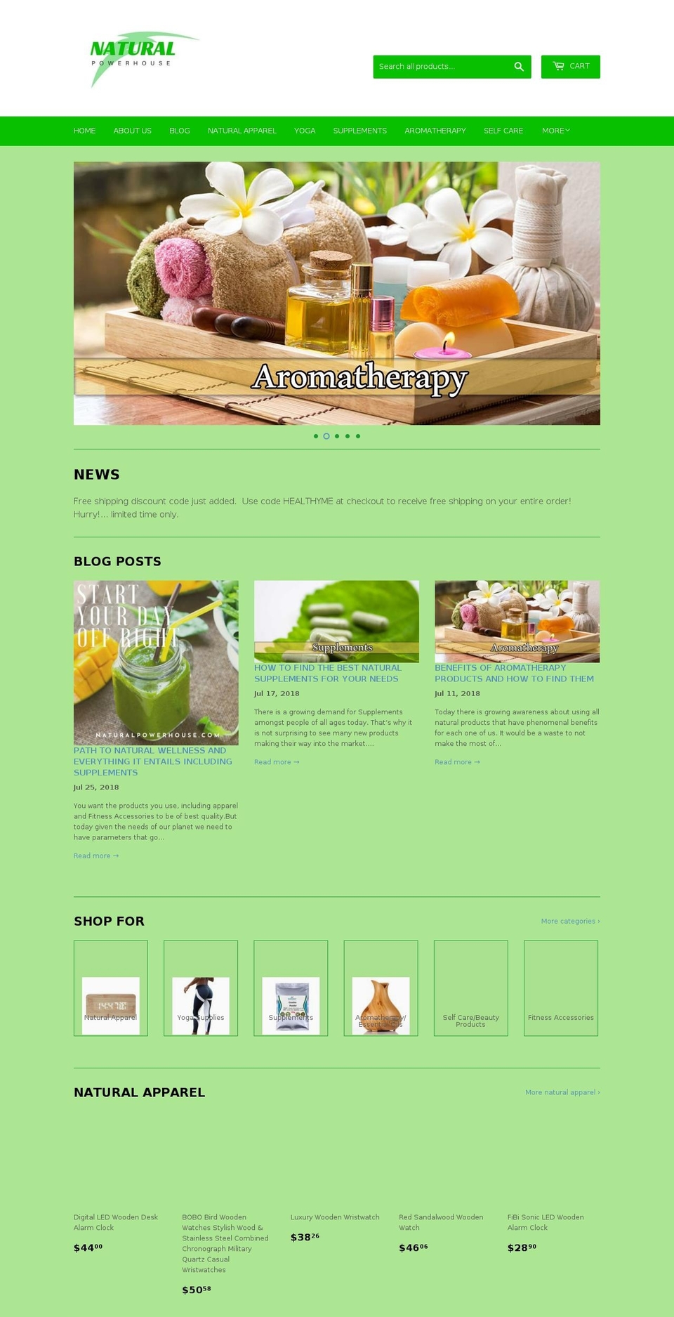 naturalpowerhouse.com — Shopify storefront screenshot