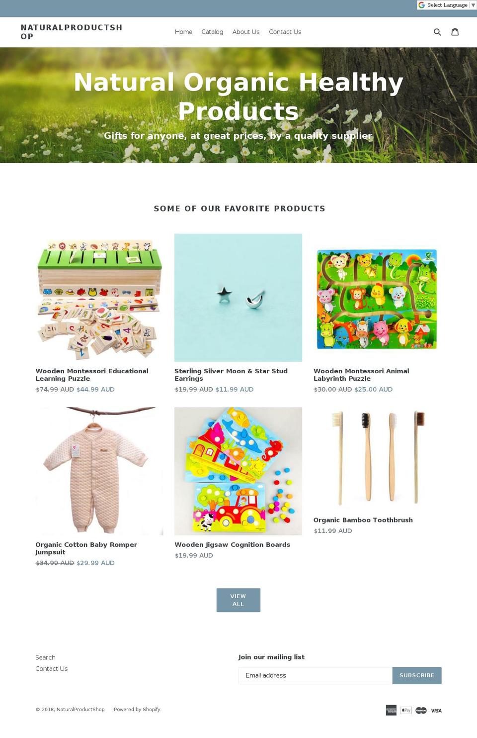 naturalproductshop.com — Shopify storefront screenshot