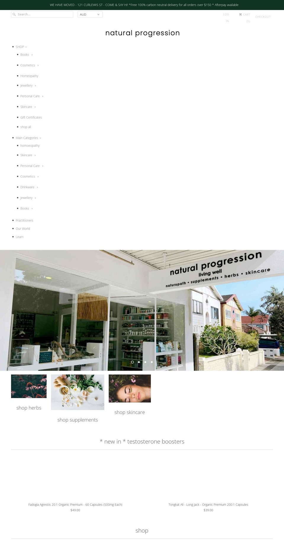 iOne Shopify theme site example naturalprogressionwellness.com