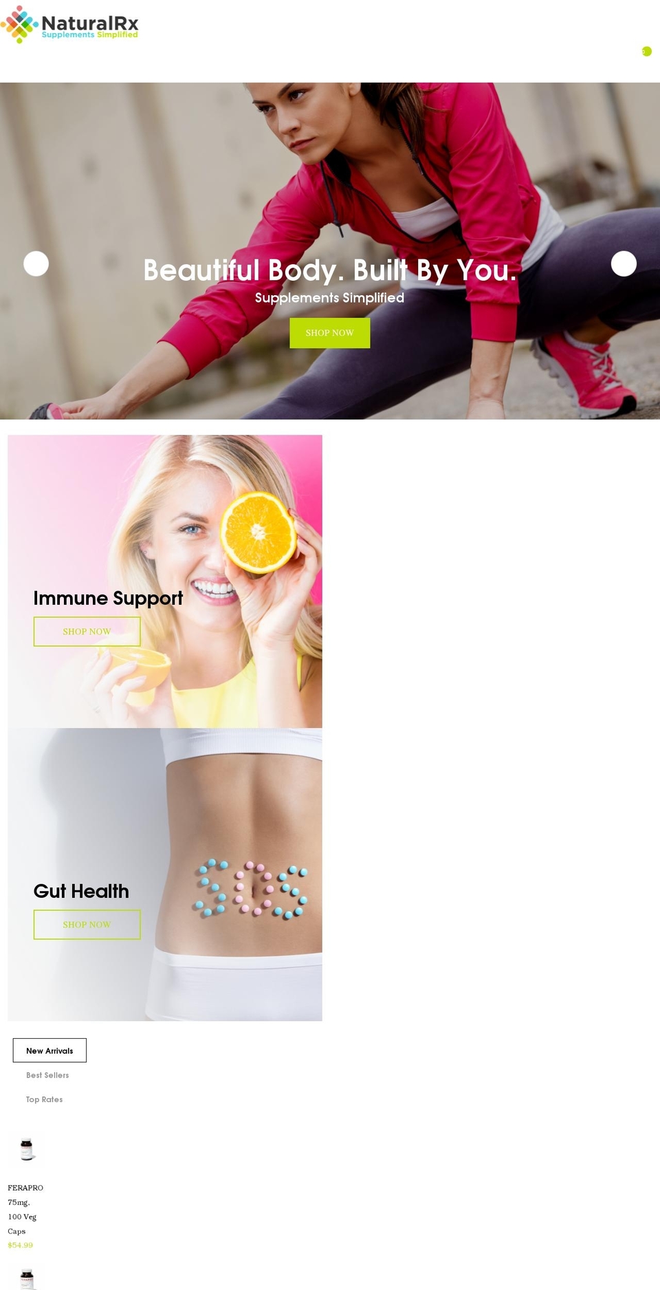 naturalrx.ca shopify website screenshot