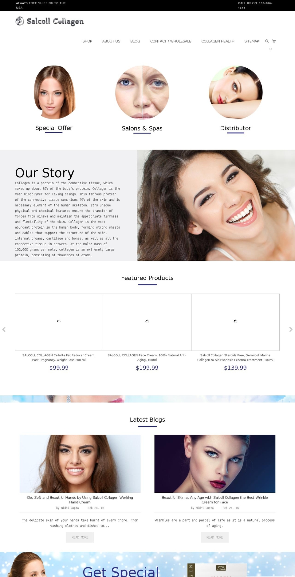 naturalsalcollcollagen.com — Shopify storefront screenshot