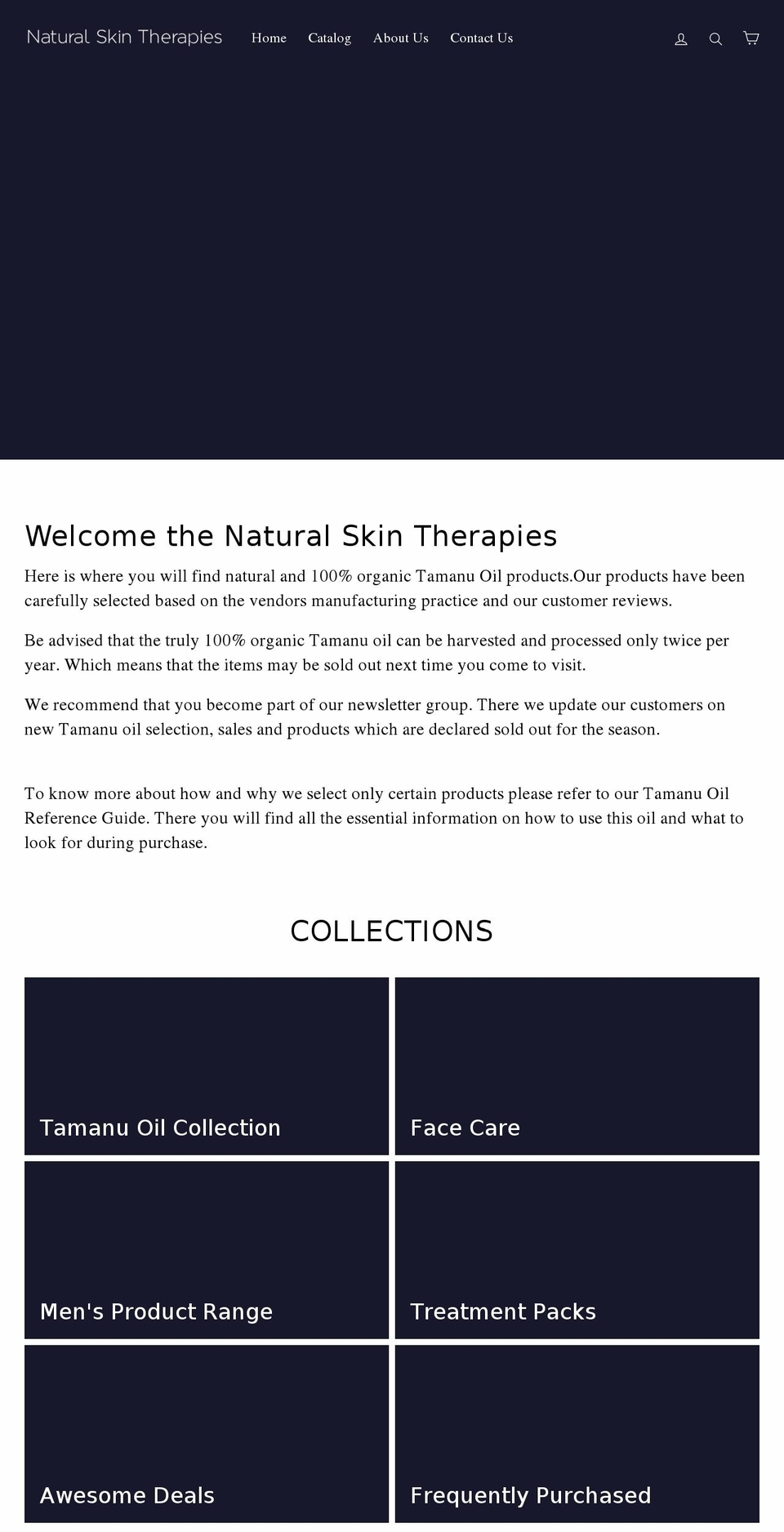 naturalskintherapies.com — Shopify storefront screenshot