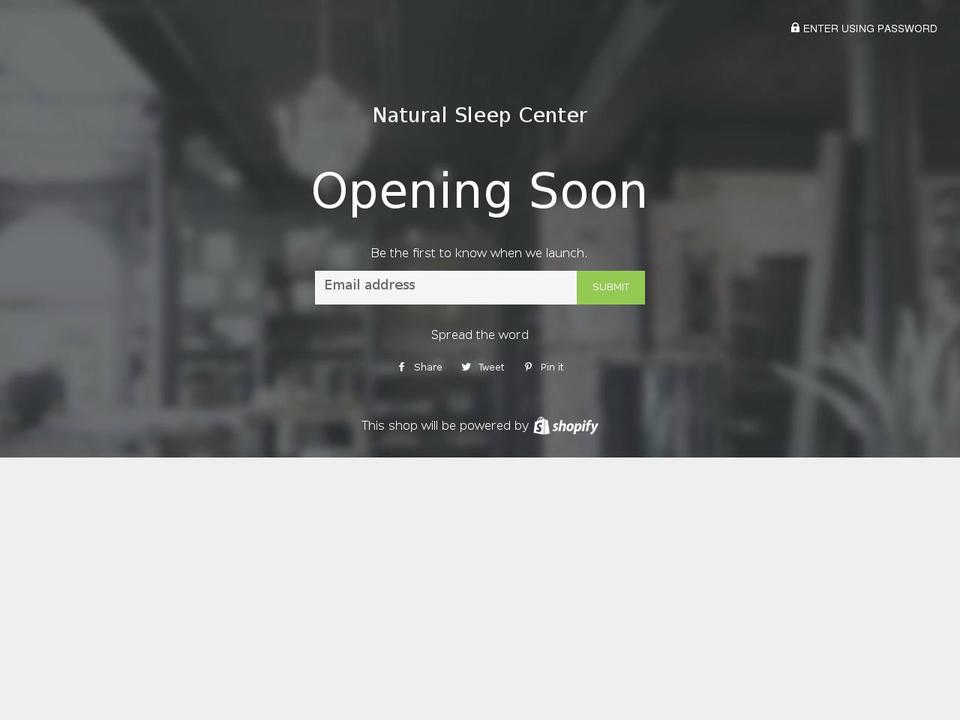 naturalsleepcenter.com shopify website screenshot