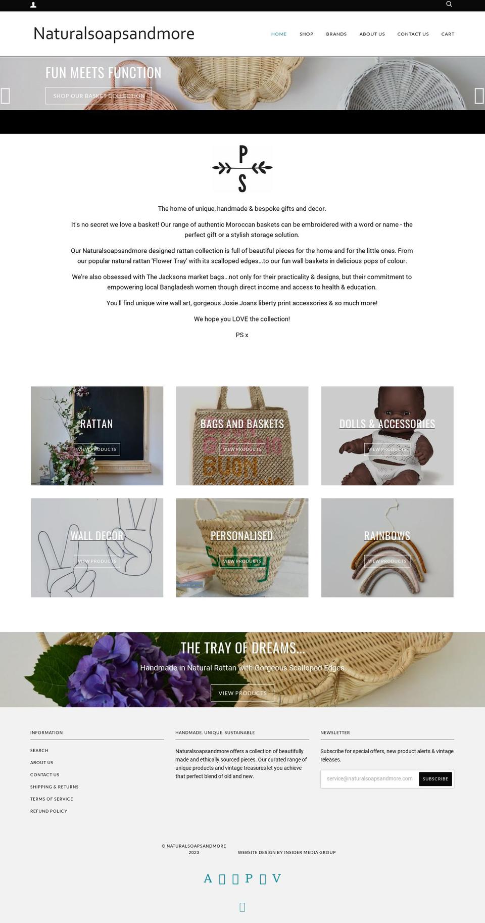 naturalsoapsandmore.com shopify website screenshot