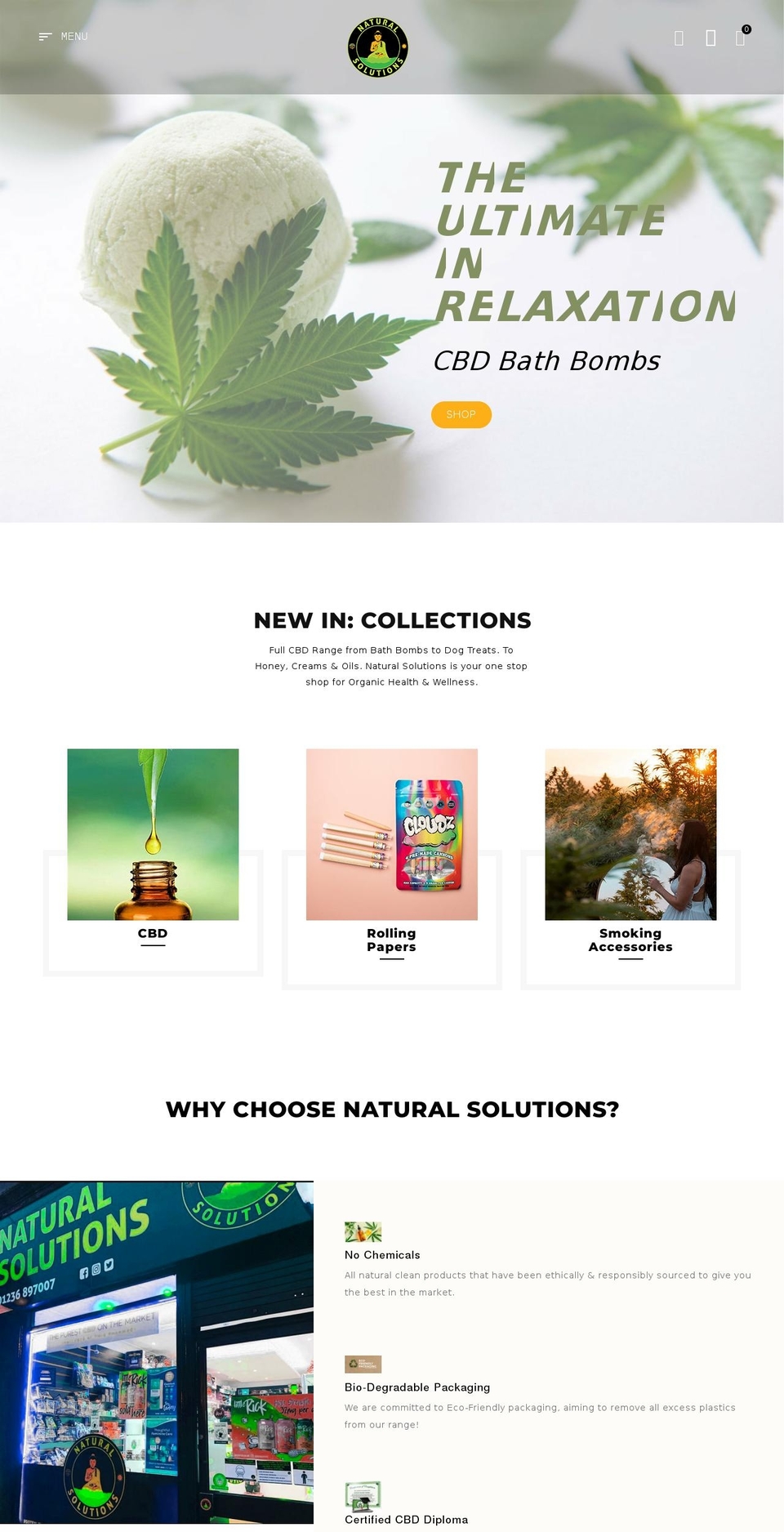 naturalsolutions.uk shopify website screenshot