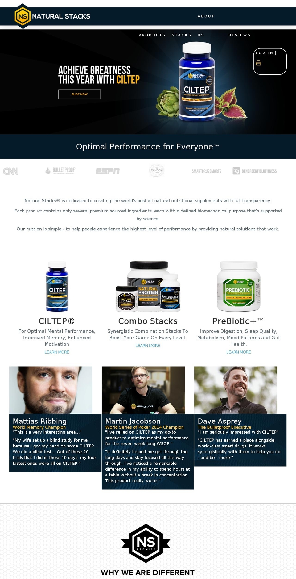 naturalstacks.com shopify website screenshot