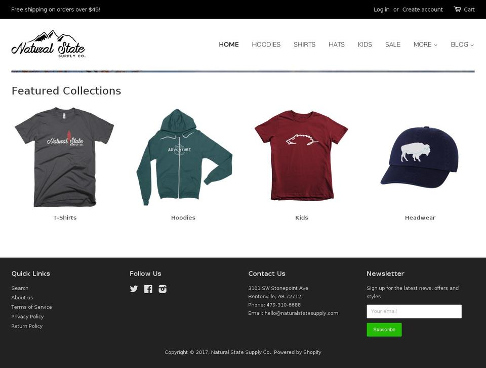 naturalstatesupply.com shopify website screenshot