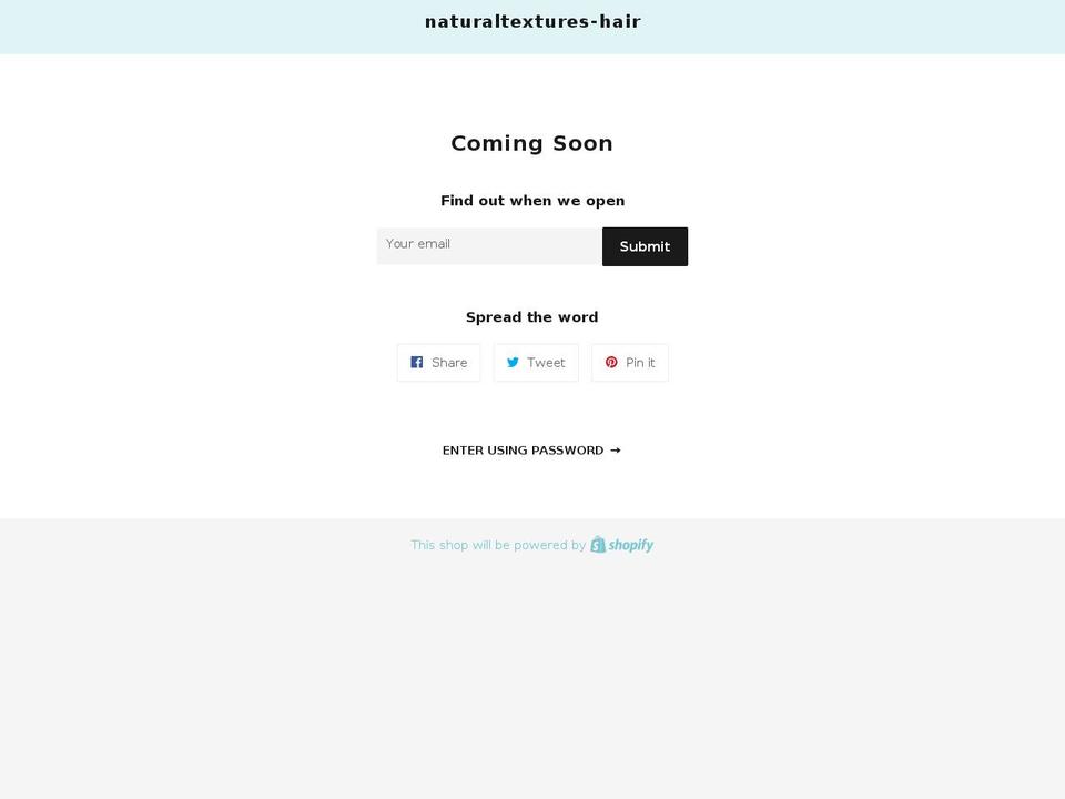 naturaltextures-hair.com — Shopify storefront screenshot