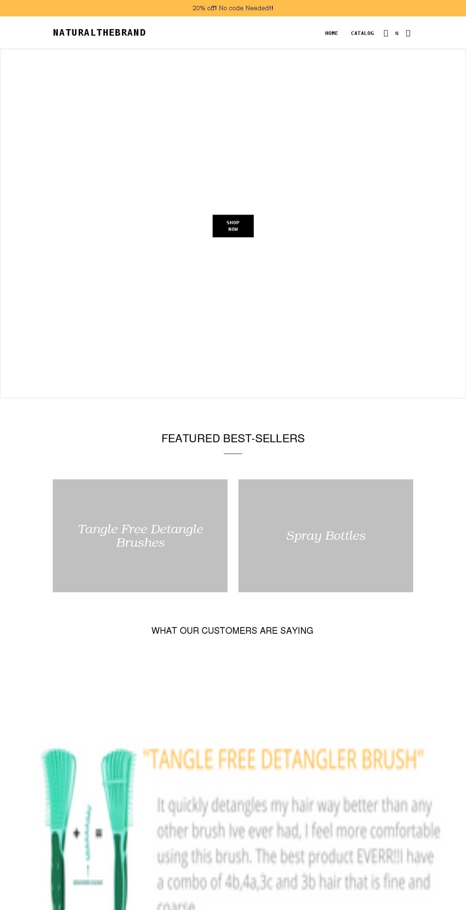 naturalthebrand.com shopify website screenshot