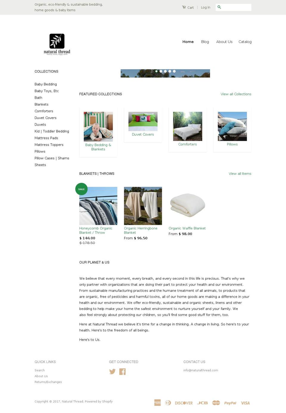 naturalthread.com shopify website screenshot