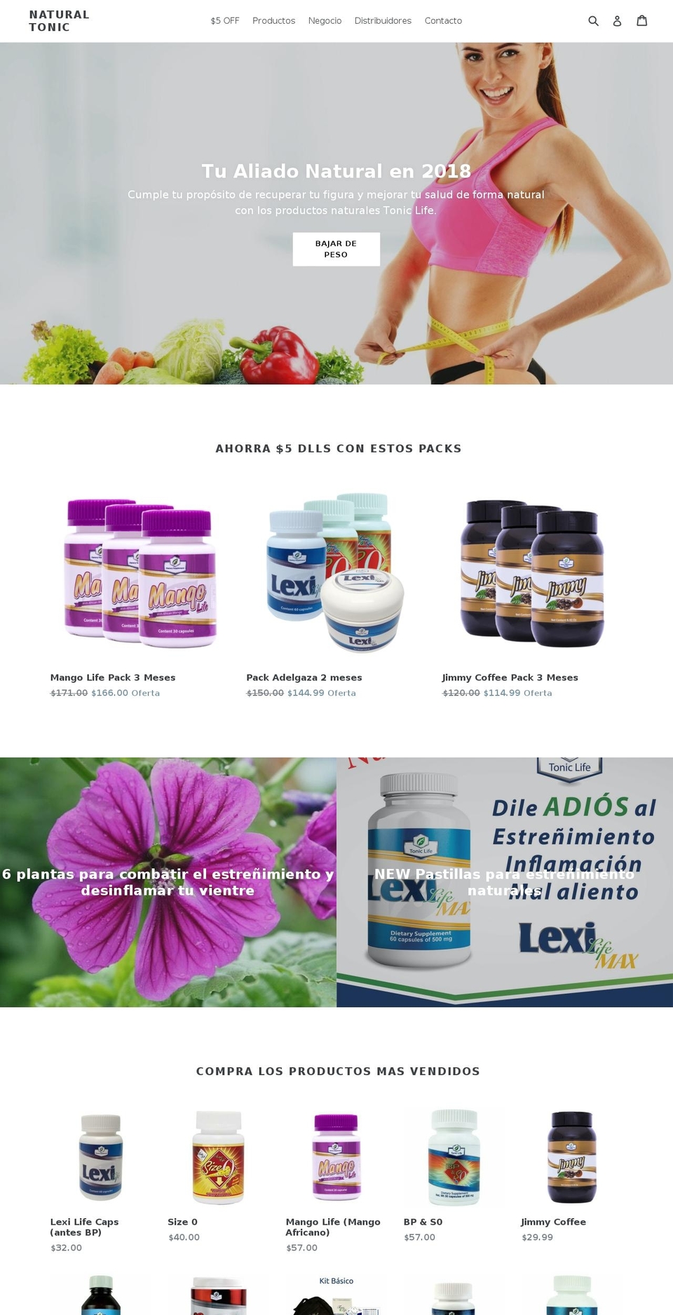 naturaltonic.us shopify website screenshot