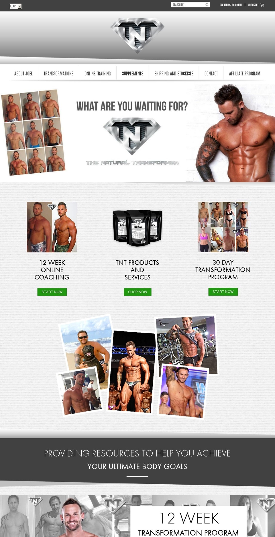 TNT Fuel Shopify theme site example naturaltransformer.com