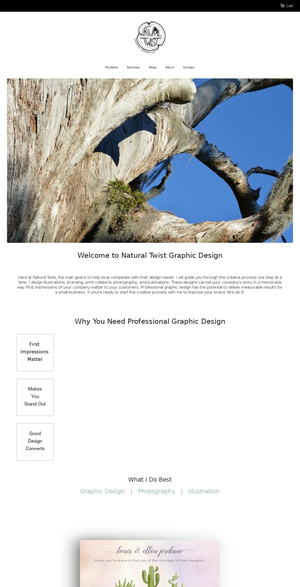 naturaltwistdesign.com — Shopify storefront screenshot