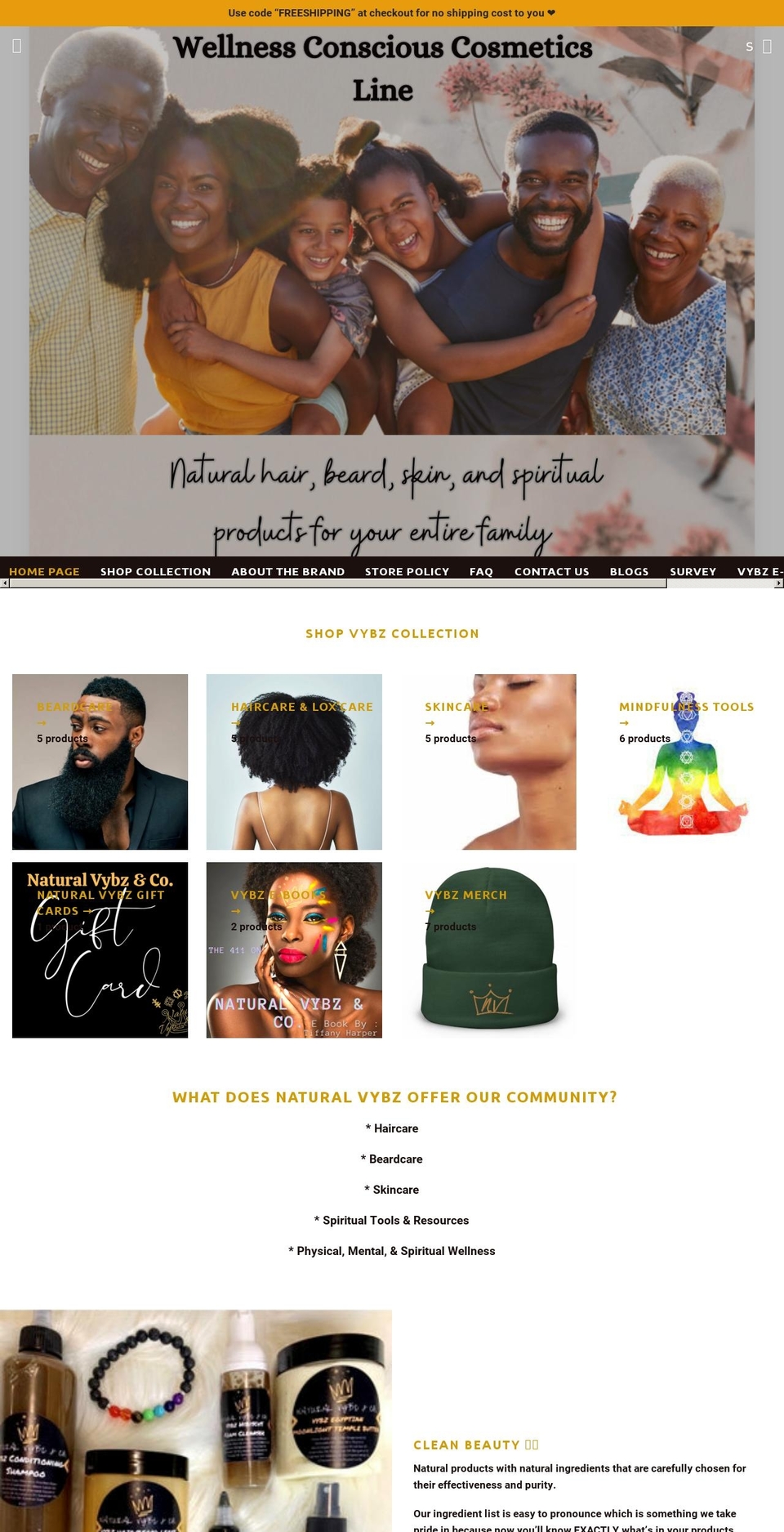 naturalvybz704.com — Shopify storefront screenshot