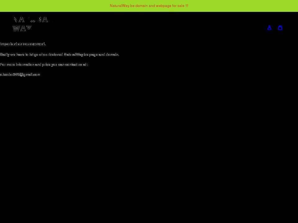 naturalway.be shopify website screenshot