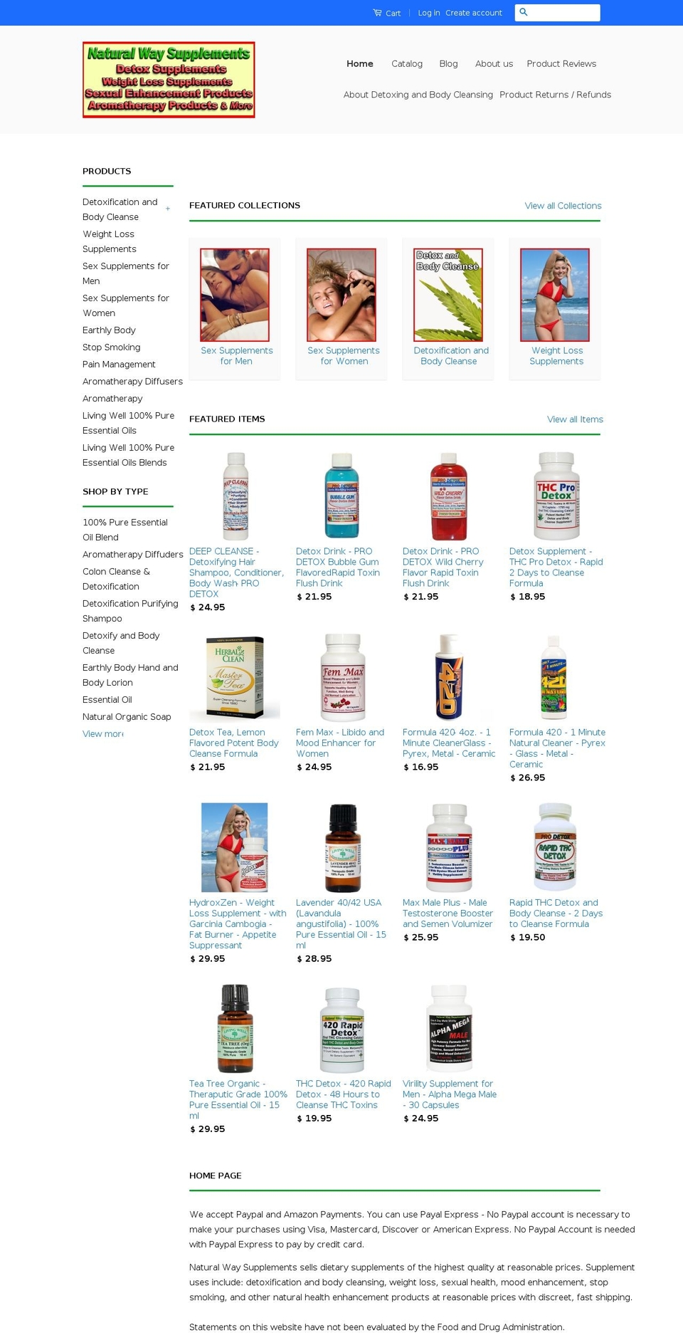 naturalwaysupplements.com shopify website screenshot