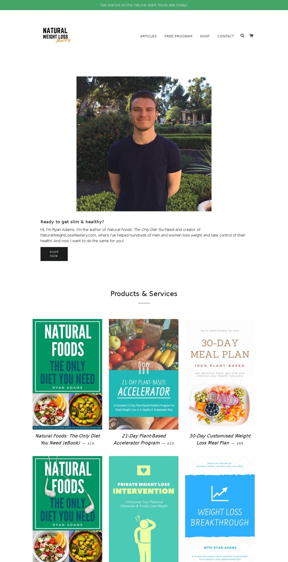 naturalweightlossmastery.com shopify website screenshot