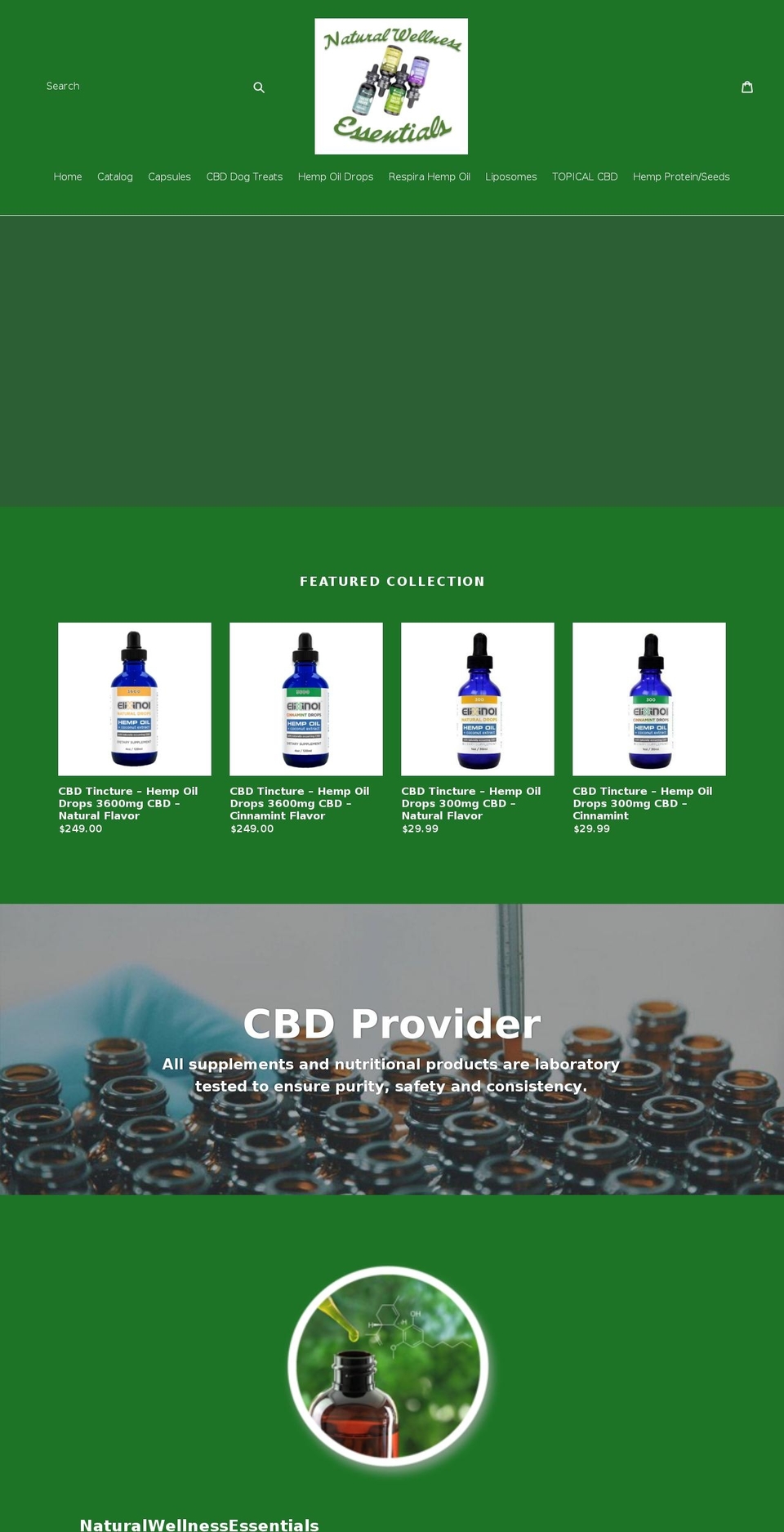 naturalwellnessessentials.com — Shopify storefront screenshot