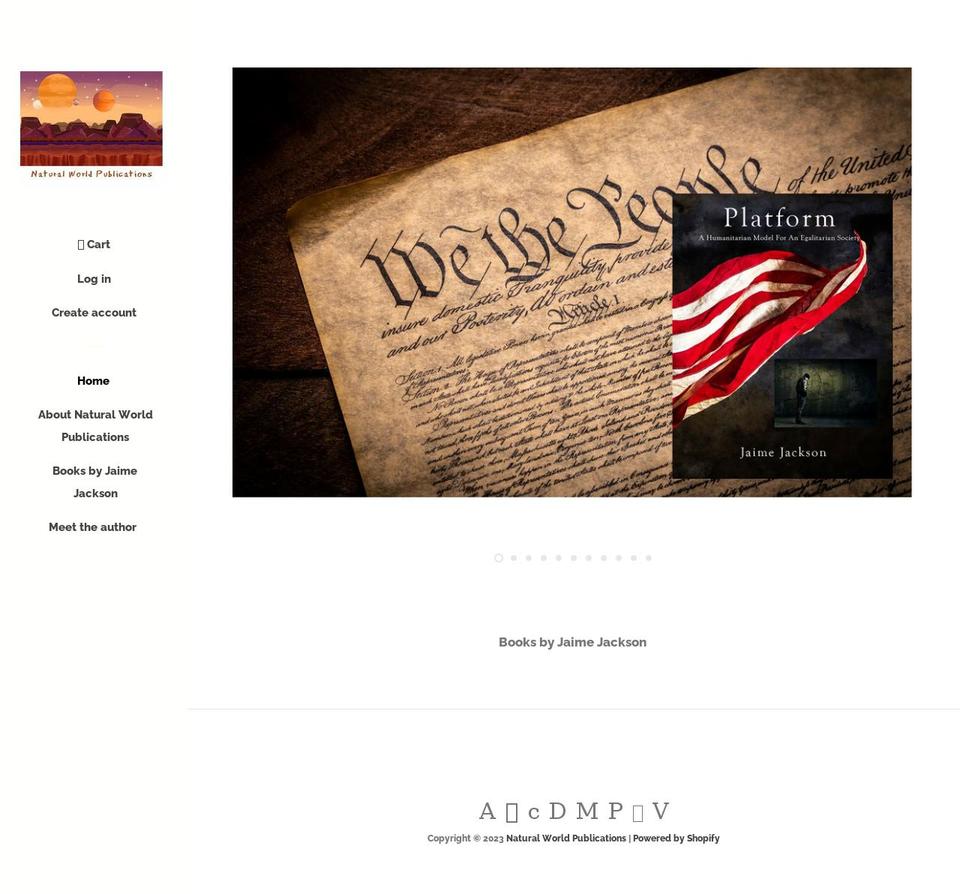 naturalworldpublications.com — Shopify storefront screenshot