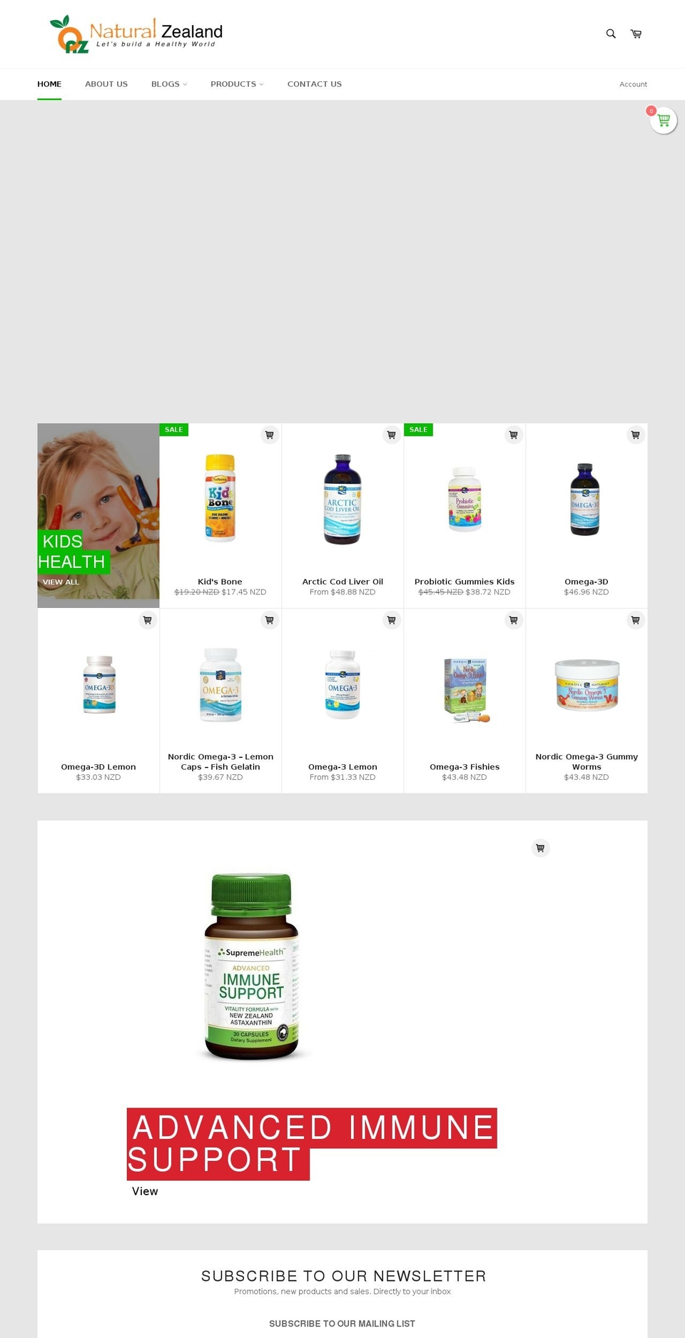 naturalzealand.com — Shopify storefront screenshot