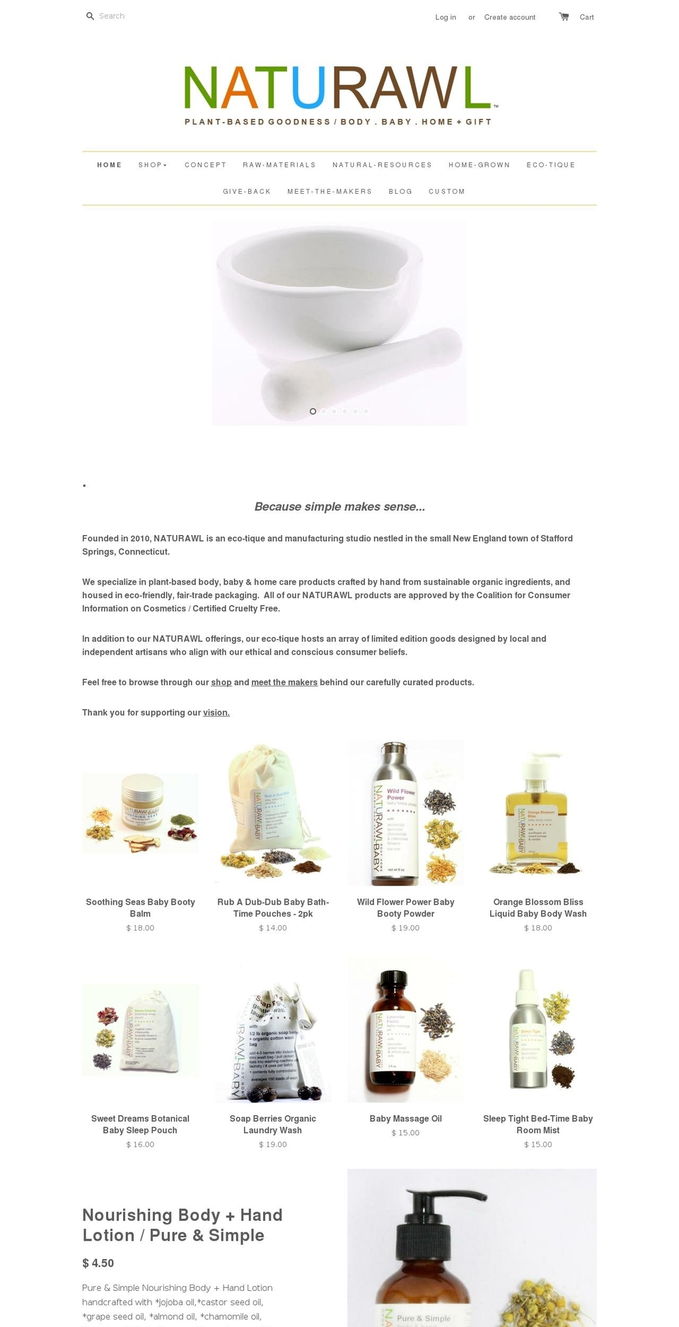 naturawl.biz shopify website screenshot