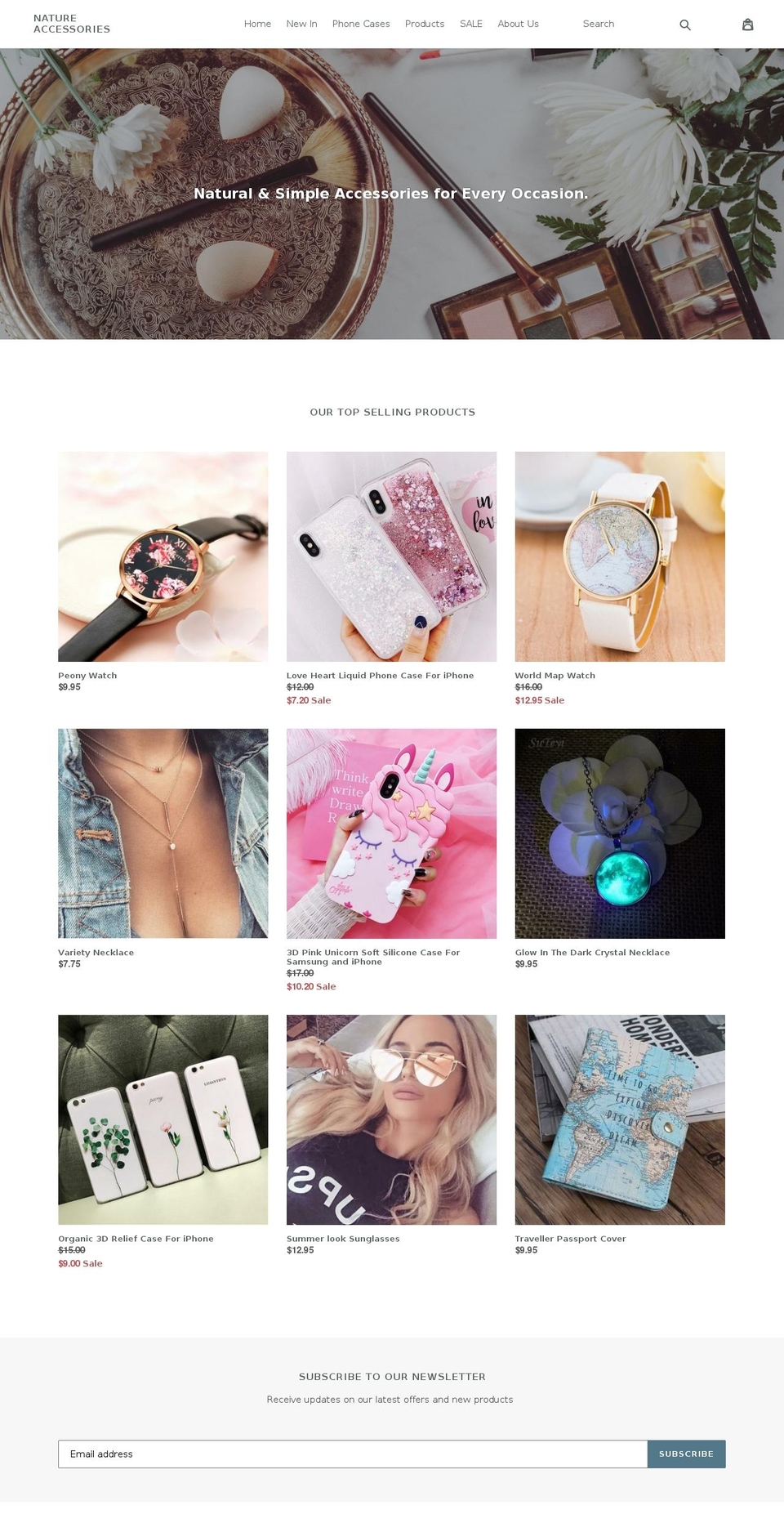 nature-accessories.com — Shopify storefront screenshot