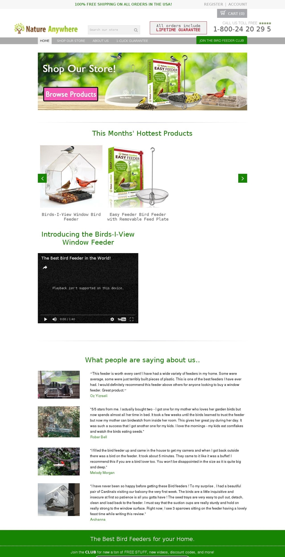 nature-anywhere.com shopify website screenshot