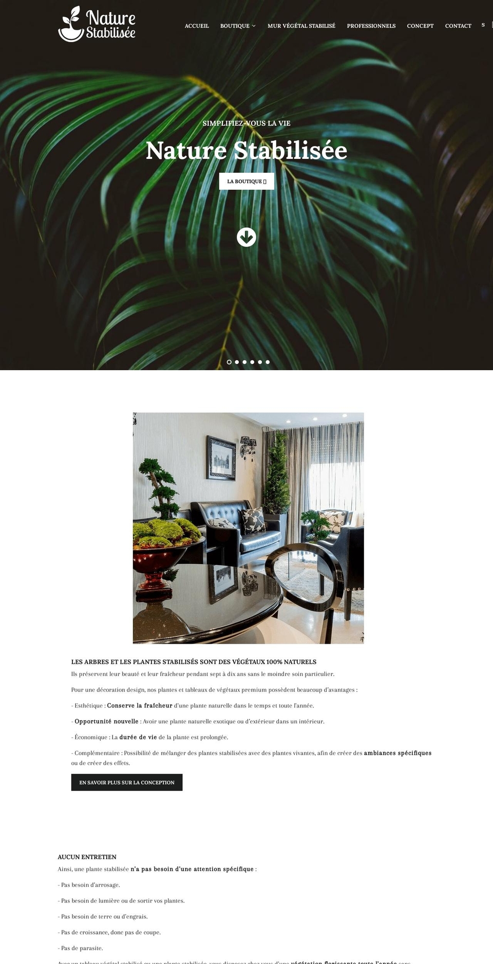 nature-stabilisee.com shopify website screenshot