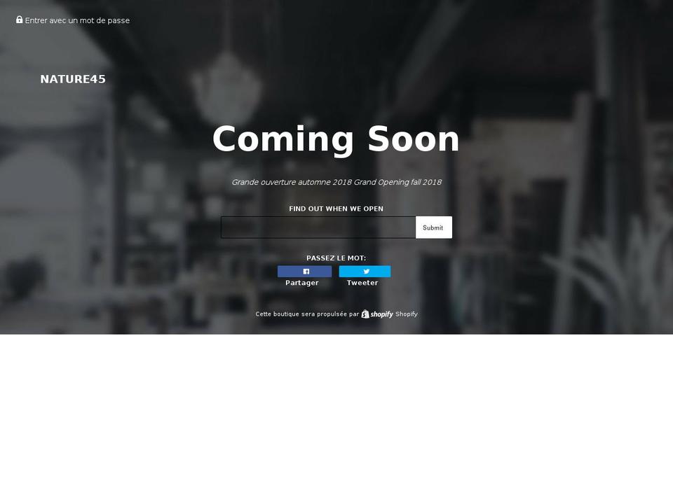 nature45.com — Shopify storefront screenshot