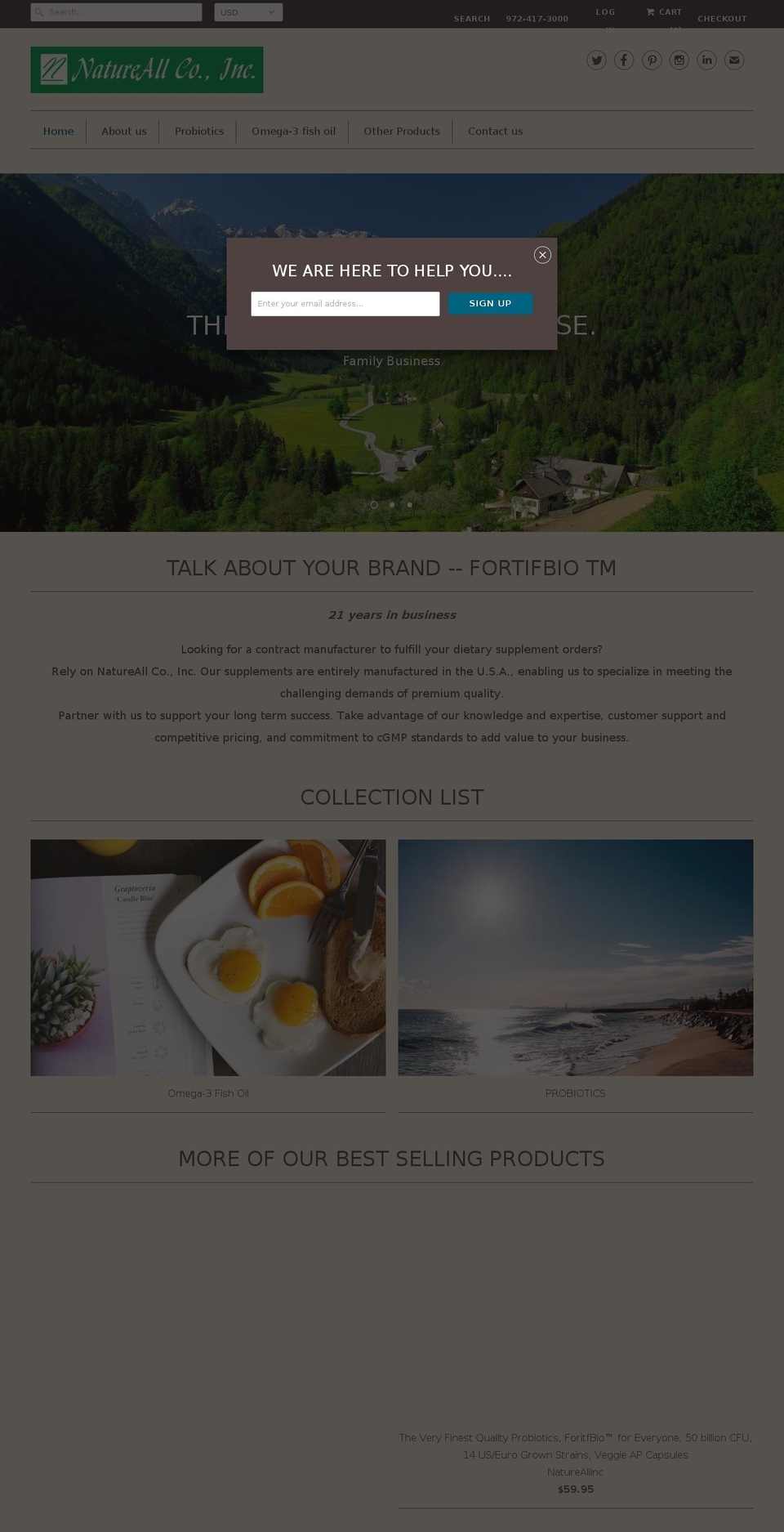 natureallinc.com shopify website screenshot