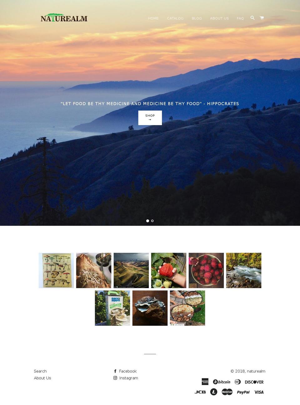 naturealmco.com shopify website screenshot