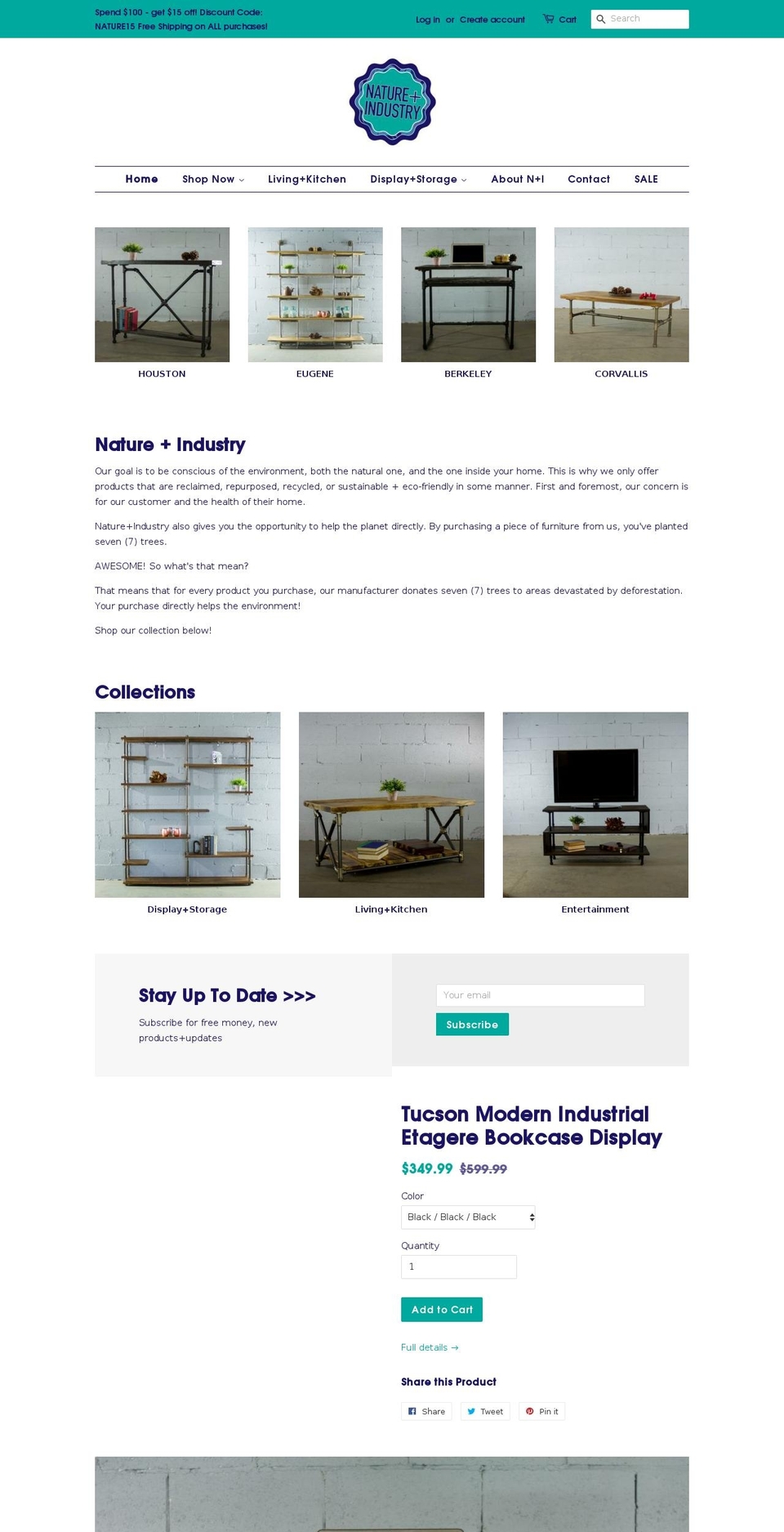 natureandindustry.com — Shopify storefront screenshot