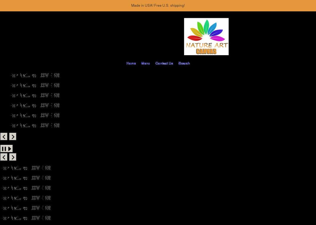 natureartcanvas.com shopify website screenshot