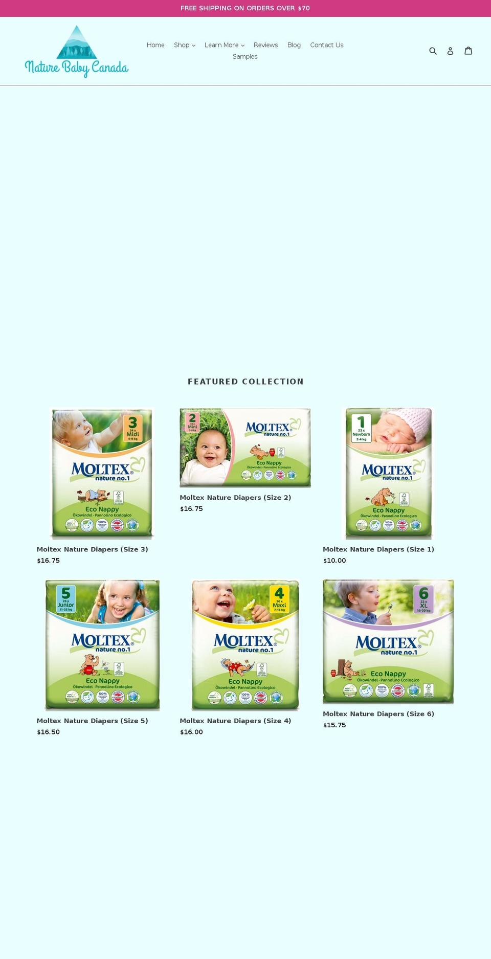 naturebabycanada.com — Shopify storefront screenshot