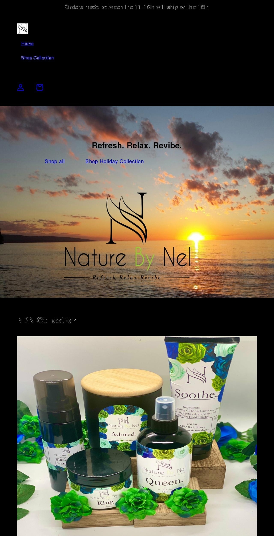 naturebynel.com shopify website screenshot