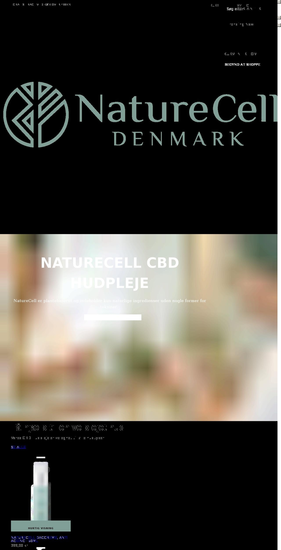 naturecell.dk shopify website screenshot