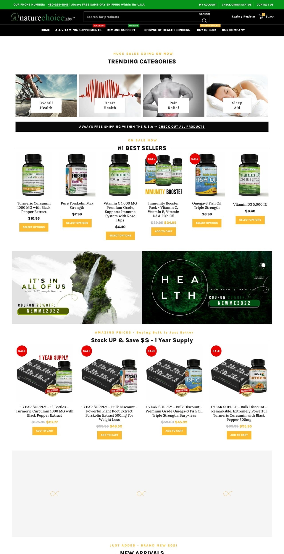 basel Shopify theme site example naturechoicelabs.com