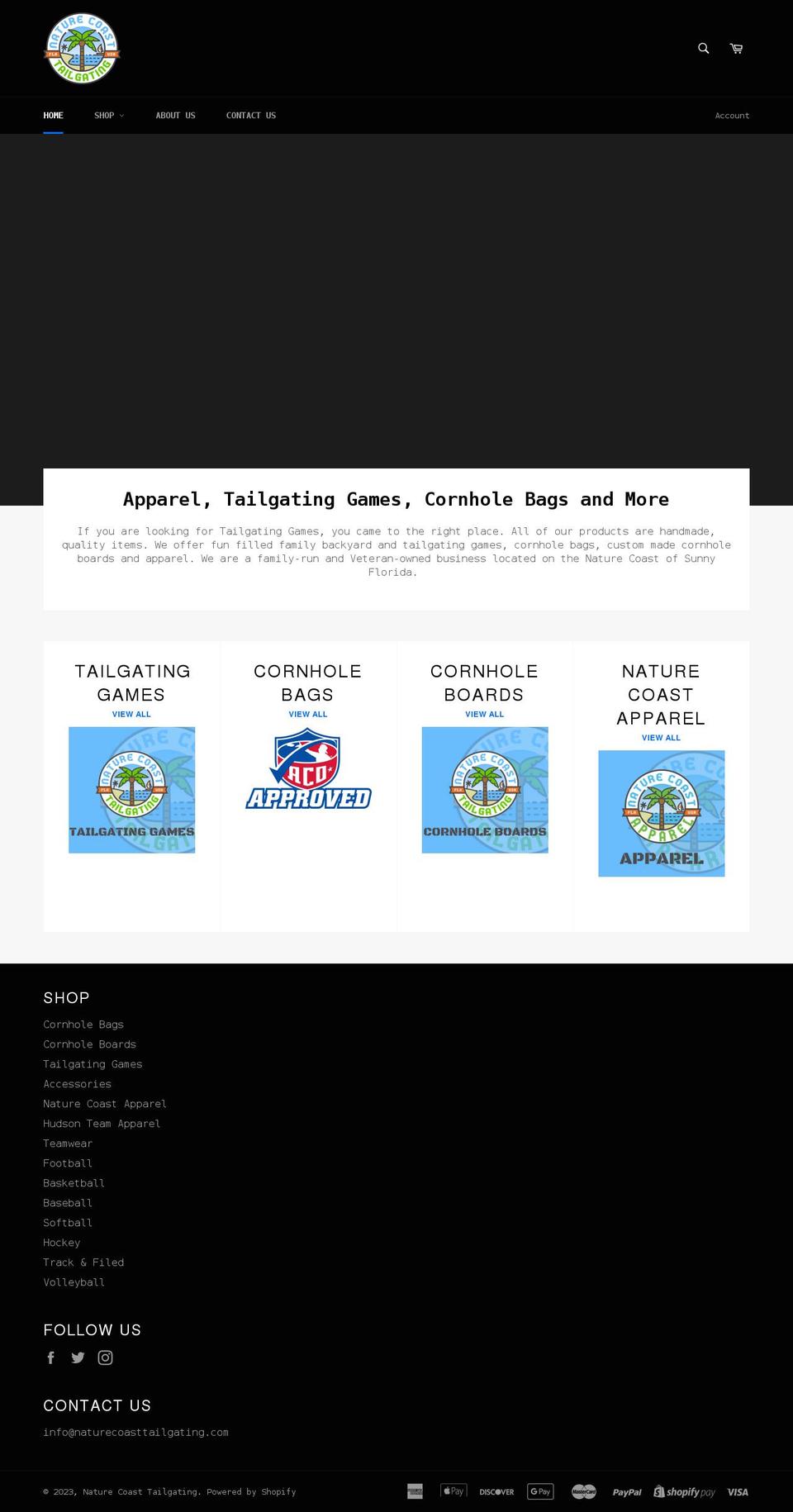 naturecoasttailgating.com shopify website screenshot
