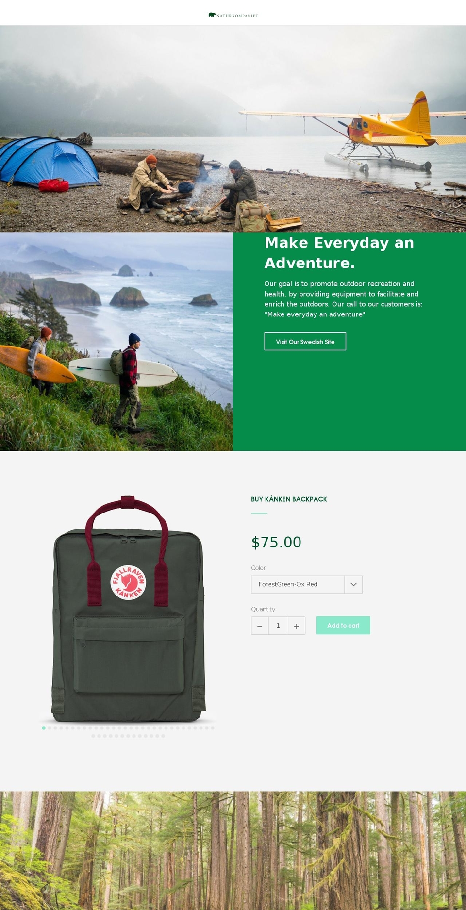 naturecompany.us shopify website screenshot