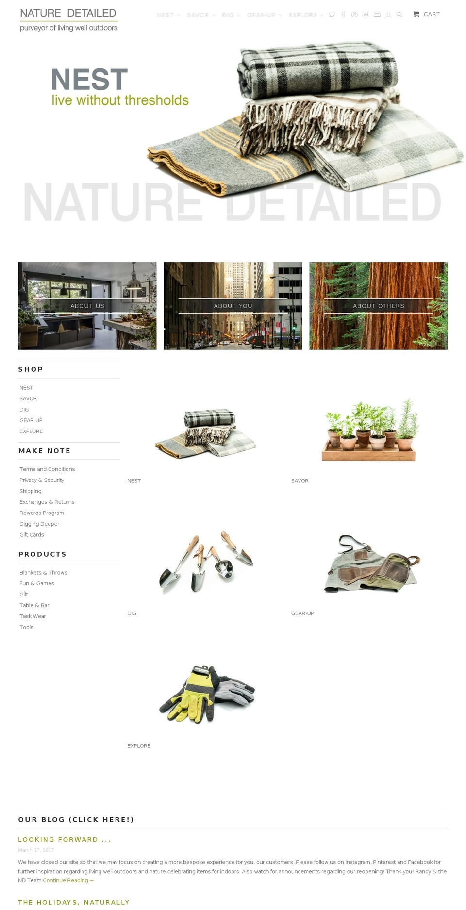 naturedetailed.com shopify website screenshot